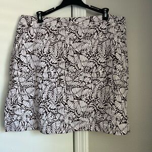 Black and White Patterned Women's Skirt